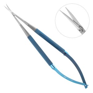 Ножницы микрохирургические, плавноизогнутые