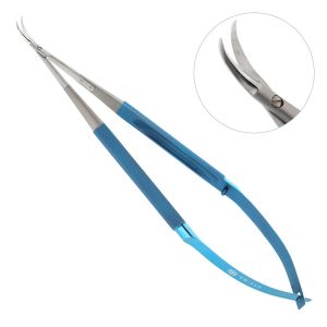 Ножницы микрохирургические, изогнутые