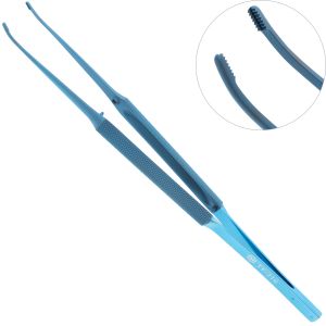 Пинцет микрохирургический плавно изогнутый, 1.3 мм.