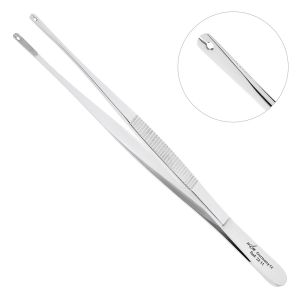 Пинцет шовный, прямой, 15см