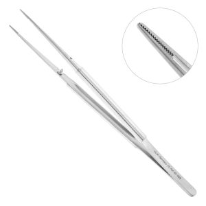 Пинцет микрохирургический анатомический, прямой, 18 см