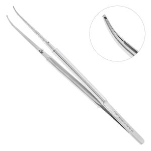 Пинцет микрохирургический, изогнутый 18,0 см