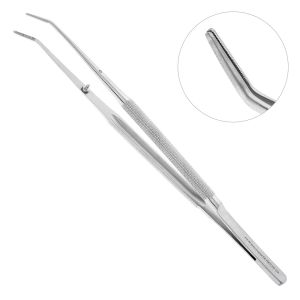 Микро-Пинцет Gomel анатомический, изогнутый, 18см