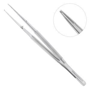 Микро-Пинцет Gomel хирургический, прямой, 18см,