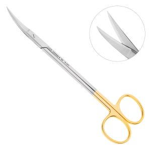 Ножницы хирургические Kelly TC, изогнутые, 16,0 см зубчатая поверхность