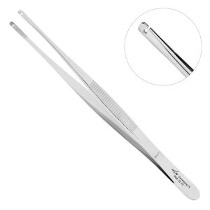 Пинцет шовный, прямой, 15см