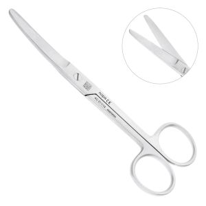 Ножницы стандартные операционные, закругленные, изогнутые, 14,5 см