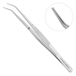 Пинцет микрохирургический, изогнутый 18,0 см