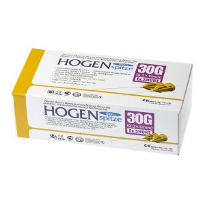 Иглы стоматологические одноразовые Hogen Spitze, типоразмер 30G, 12 мм, 100 шт