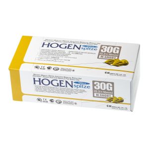 Иглы стоматологические одноразовые Hogen Spitze, типоразмер 30G, 16 мм, 100 шт