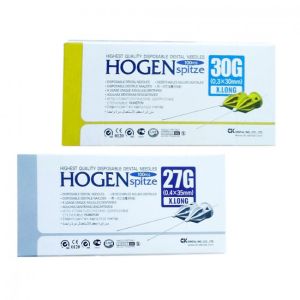 Иглы стоматологические одноразовые Hogen Spitze, типоразмер 27G, 40 мм, 100 шт