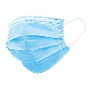 Маски на резинках, голубые, 50 шт.