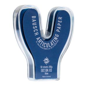 BK 03 артикуляционная бумага 50 листов синяя, 200мкм,подкова
