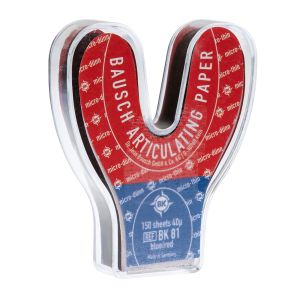 BK 81 артикуляционная бумага 150 листов, 40мкм, син/красн, подкова