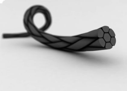 Шовный материал Шелк NA 6/0 плетеный RR 13 mm 3/8 75 cm (12 шт) чёрная нить