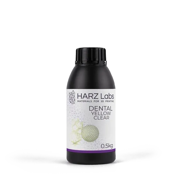 Материал для 3D печати Dental Yellow/Clear, желтый-прозрачный, 0,5 кг