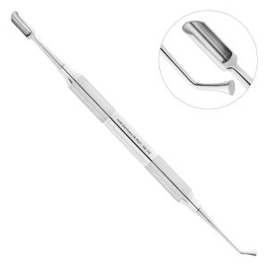 Ложка для внесения костного материала, прямая 13х6 мм со штопфером 4 мм