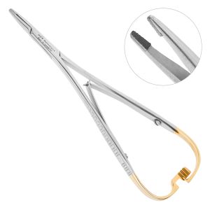 Зажим прямой ТС, для загибания лигатур, 14 см