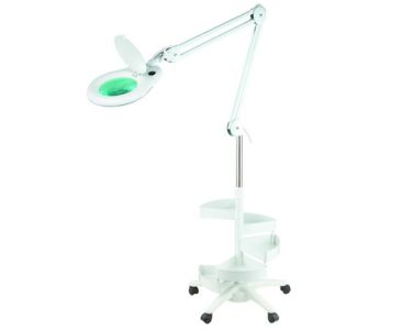 Лампа с лупой 5х, косметологическая, на штативе