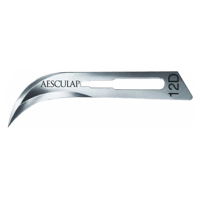 Скальпель №12 D, лезвие, двусторонняя заточка