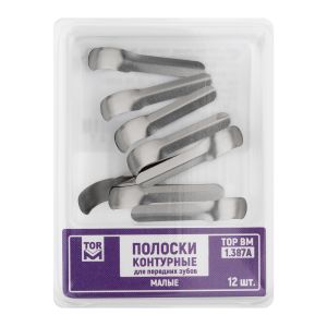 Полоски контурные для передних зубов малые, 12шт, "ТОР ВМ", 1.387А