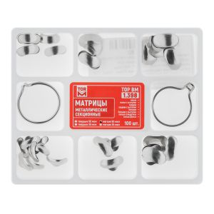 Матрицы металлические секционные мягкие 50мкм, 100шт "ТОР ВМ", 1.398(м50)
