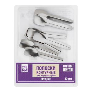 Полоски контурные для передних зубов средние, 12шт, "ТОР ВМ", 1.387
