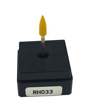 Резинка с алмазной крошкой (конус 4,2х12 мм, желтый, мелкий)