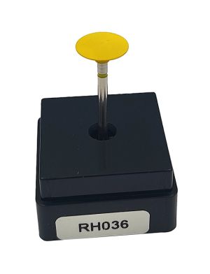 Резинка с алмазной крошкой (линза 12х3 мм, желтый, мелкий)