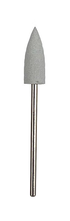 Полировальная резинка на держ. белая (пуля) 16х6мм