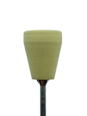 Полир желтый обр.конус 14x18 с держ.