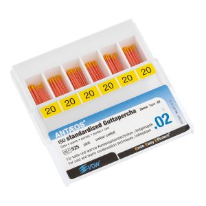 Гуттаперчевые штифты 02 №20, 120шт., VDW