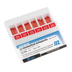 Штифты гуттаперчевые 02 №25, 120шт., VDW