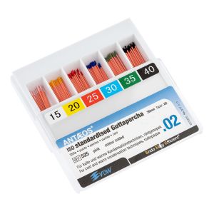 Гуттаперчевые штифты 02 №15-40, 120шт., VDW