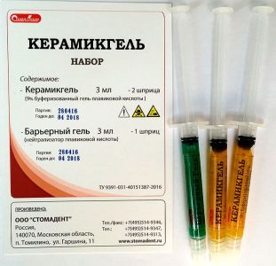 Плавиковая кислота Керамикгель - набор для травления ортопедических конструкций из керамики, Стомадент