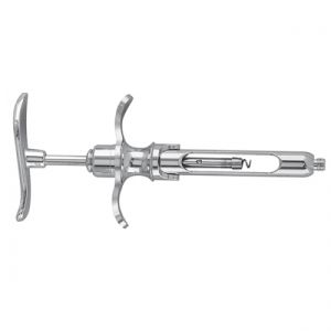 Шприц карпульный латунный с ручной аспирацией (хромированный)