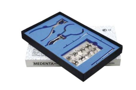 Раббердам - набор "Раббер Дам" Set 8 креплений+4 инструмента, Medenta Instruments Co