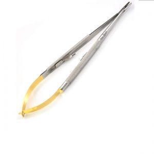 Иглодержатель микрохирургический прямой 140 мм ТВС Castroviejo