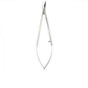 Ножницы 15 см изогнутые микрохирургические по плоскости Castroviejo