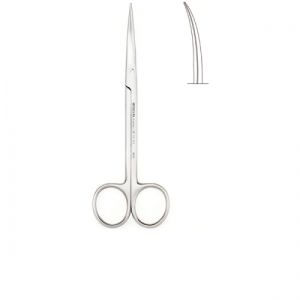 Ножницы 14 см изогнутые по плоскости остроконечные Metzenbaum