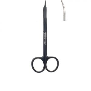 Ножницы черные изогнутые с зауженным лезв. 13см (Goldman-Fox), 131-213-TN, МЕДЕНТА