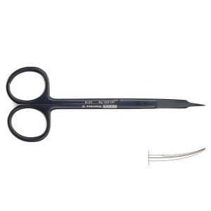 Ножницы черные изогнутые с зауженным лезв. 13см (Goldman-Fox), 131-213-TN, МЕДЕНТА