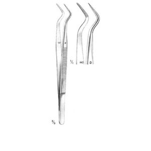 Пинцет изогнутый с изгибом 15см, 103-051-P МЕДЕНТА