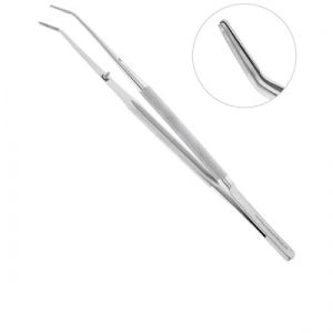 Микро-Пинцет 18,0 см анатомический изогнутый Gomel