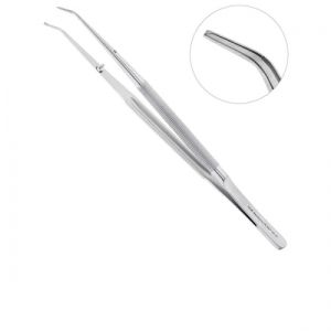 Микро-Пинцет 18,0 см хирургический изогнутый Gomel