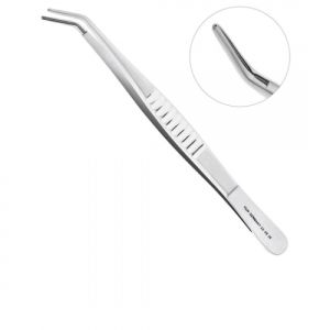 Пинцет атравматичный 15 см изогнутый De Bakey (HLW 22-35)