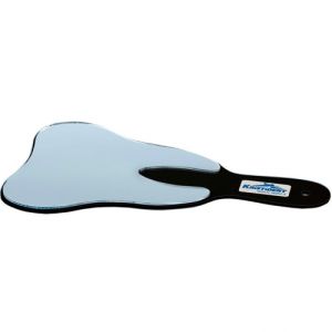 Зеркало для пациента "Кристидент" в форме зуба Черное (С ЭМБЛЕМОЙ NEW)