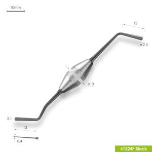 Штопфер-гладилка FABRI 1324F Black с черным покрытием средняя