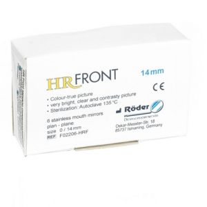 Зеркала HR FRONT, размер 0/14мм, плоское, (упаковка 6 шт) RÖDER (ГЕРМАНИЯ)