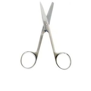 Ножницы 140 мм прямые с одним острым концом